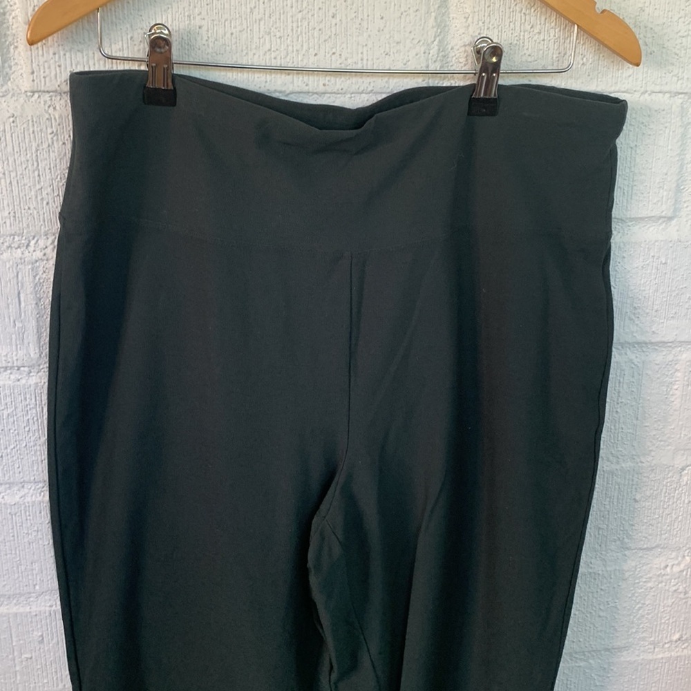 Eileen Fisher Dark Green Pull On Washable Stretch High Rise Pants size Large - Picture 3 of 7